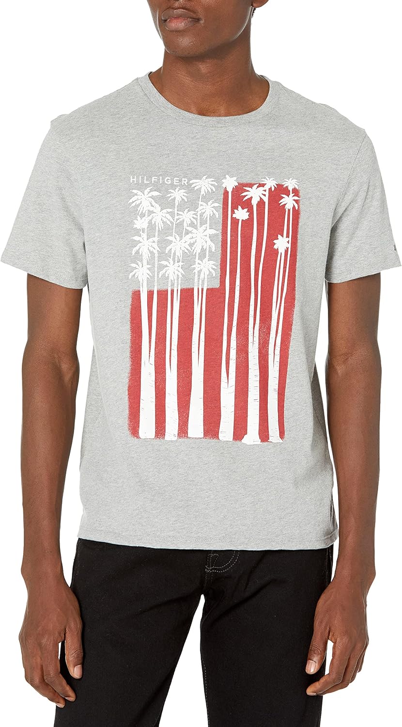 

Мужская футболка с коротким рукавом и принтом Tommy Hilfiger, Grey Heather, Серый, Мужская футболка с коротким рукавом и принтом Tommy Hilfiger, Grey Heather