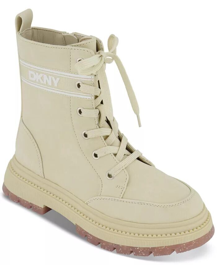 

Ботинки Crissa Logo Webbing для маленьких и больших девочек DKNY, коричневый/бежевый
