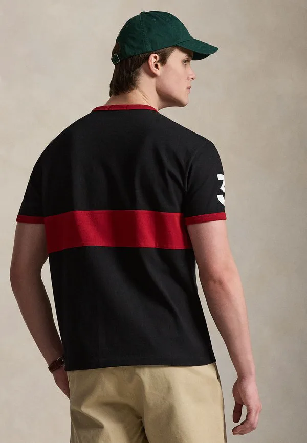 Классическая трикотажная футболка с графическим принтом. Polo Ralph Lauren, Black/Sweet Tomato — фото 3