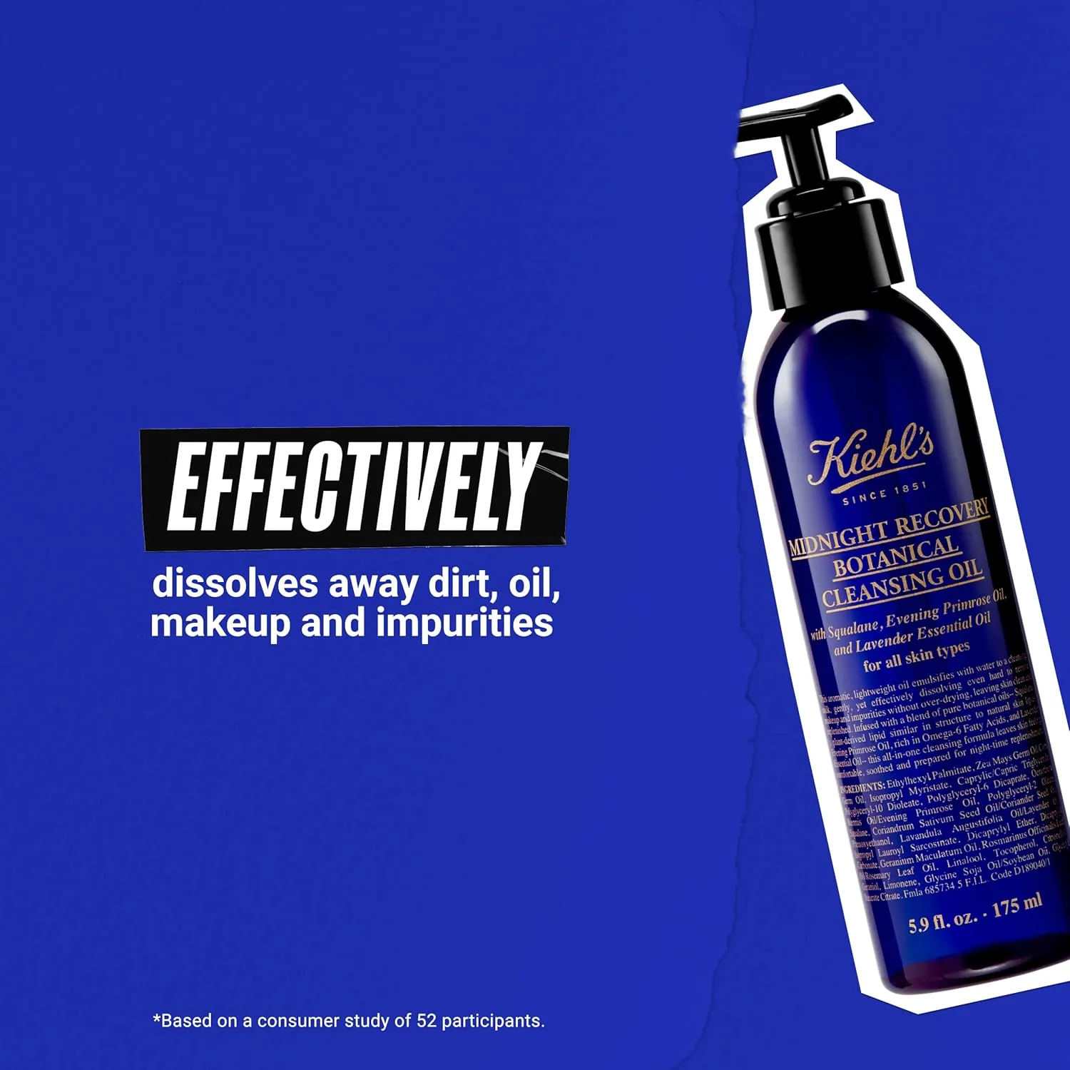 Гидрофильное масло Kiehl's — Очищающее Midnight Recovery Botanical Cleansing Oil Cleanser, унисекс, 170 мл — фото 4