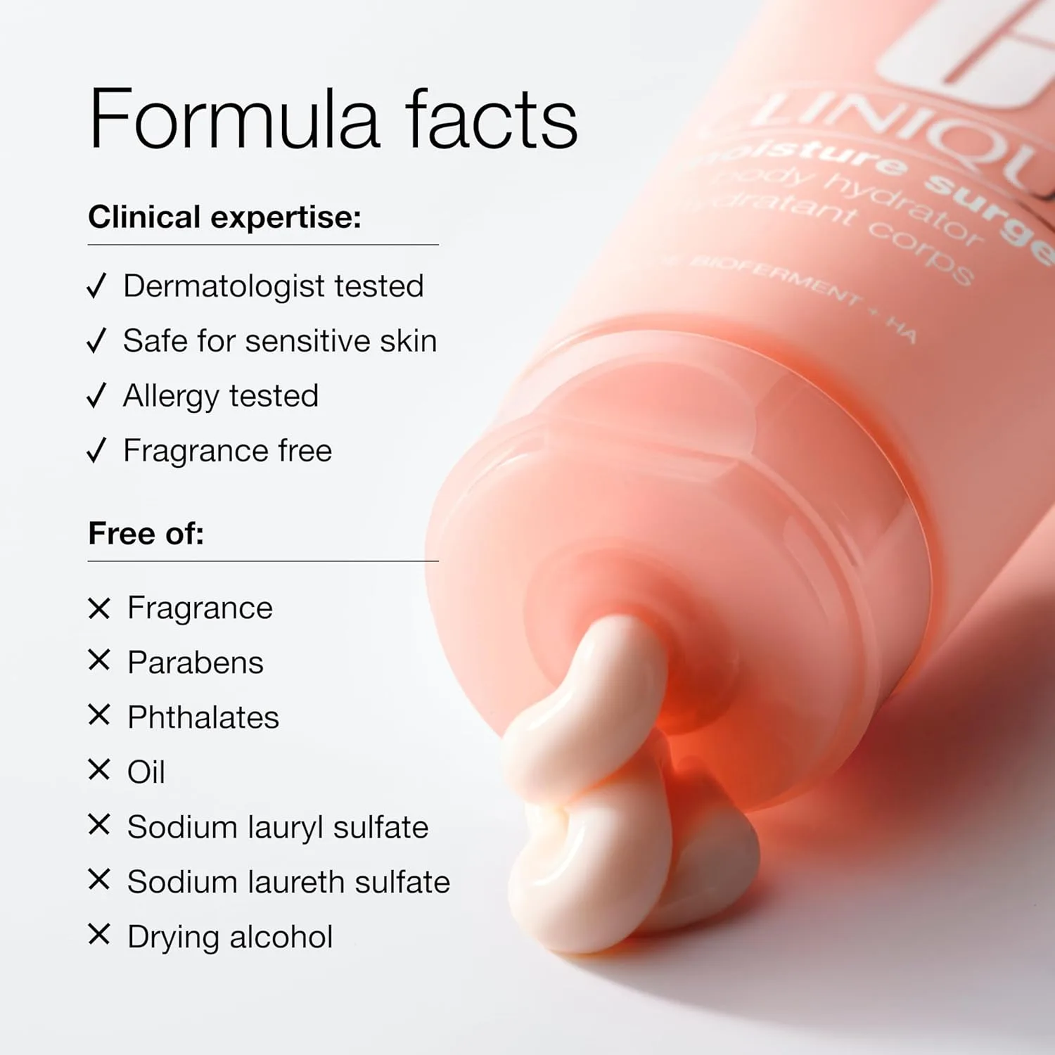 Увлажняющий лосьон для тела Clinique Moisture Surge с биоферментом алоэ, гиалуроновой кислотой и глицерином | Увлажняющий, легкий, 170 мл — фото 3