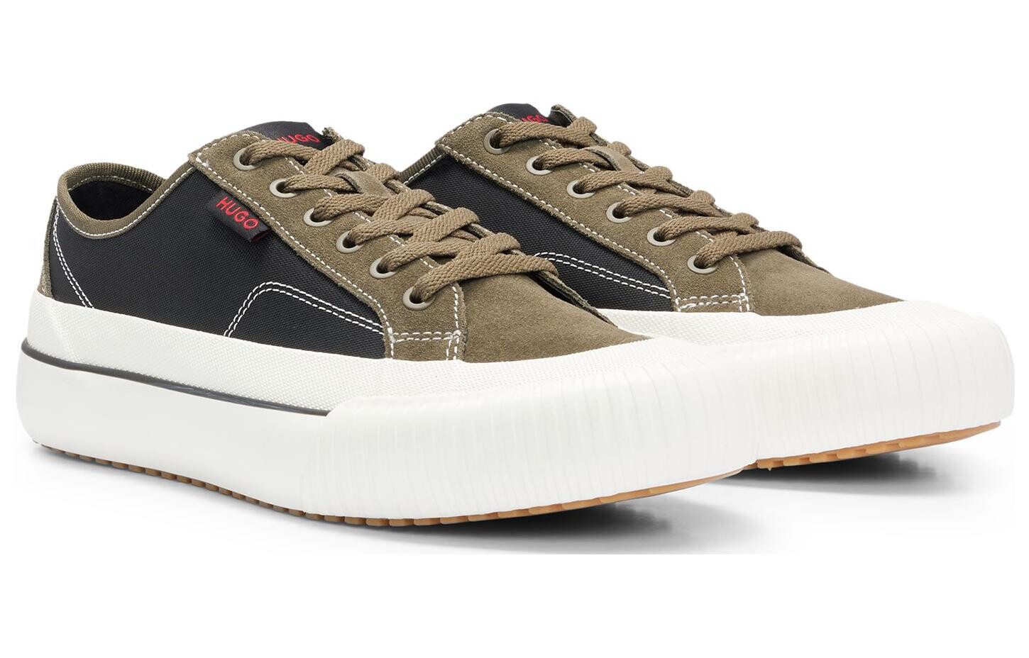 Кроссовки HUGO BOSS Skateboarding Shoes Men Low-top Black/green, черный/зеленый — фото 3