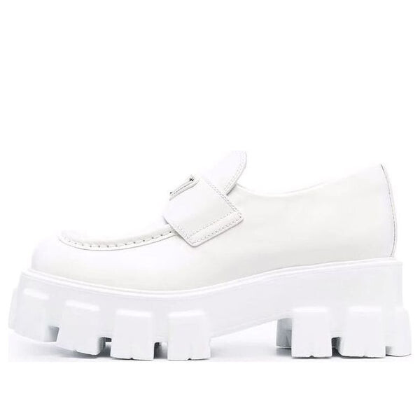 Кроссовки brushed leather monolith loafers 'white' Prada, белый