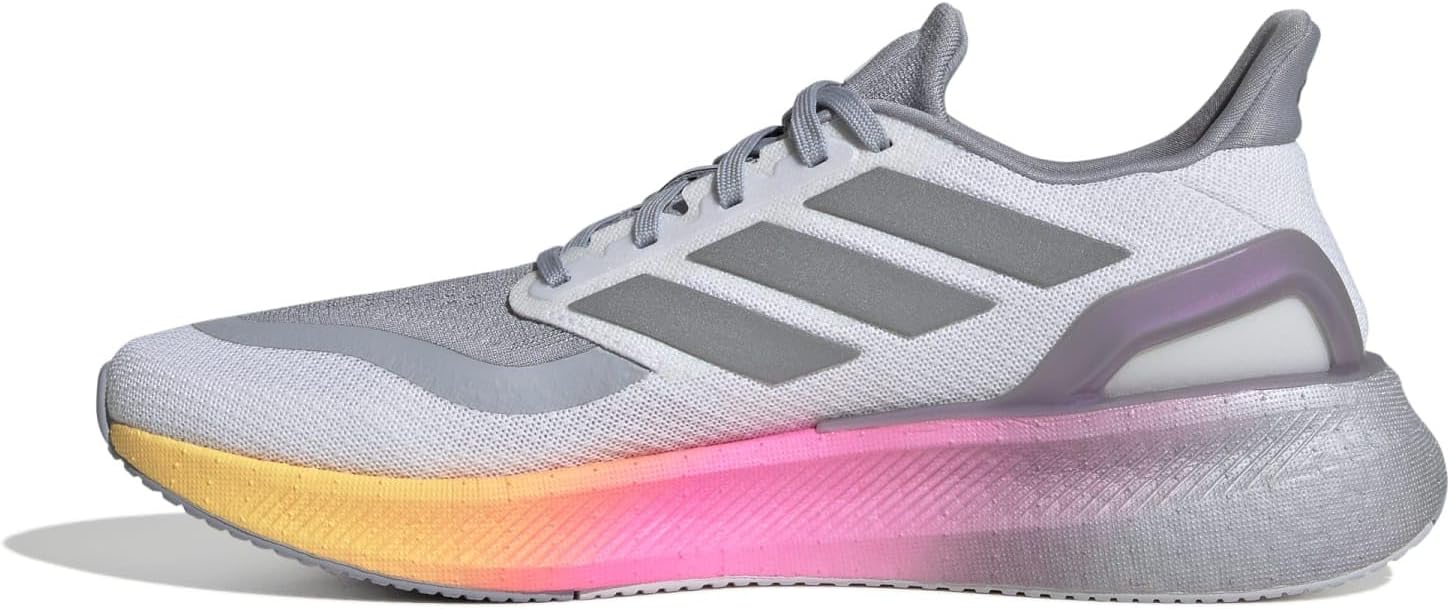 Кроссовки adidas Running Pureboost 5 Running Shoes, цвет White/Silver Metallic/Spark — фото 3