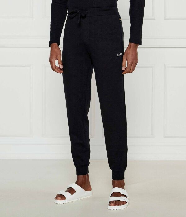 

Брюки-джоггеры Boss Waffle Regular Fit, черный