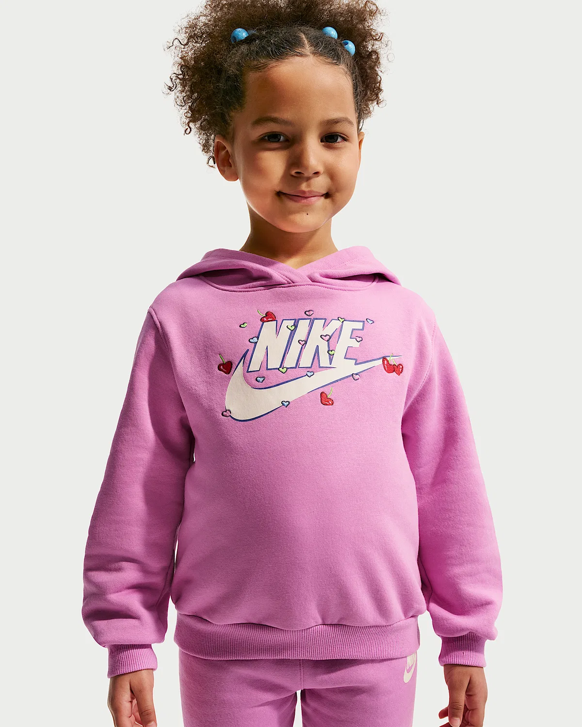 Детский флисовый худи и джоггеры Nike, Purple — фото 2