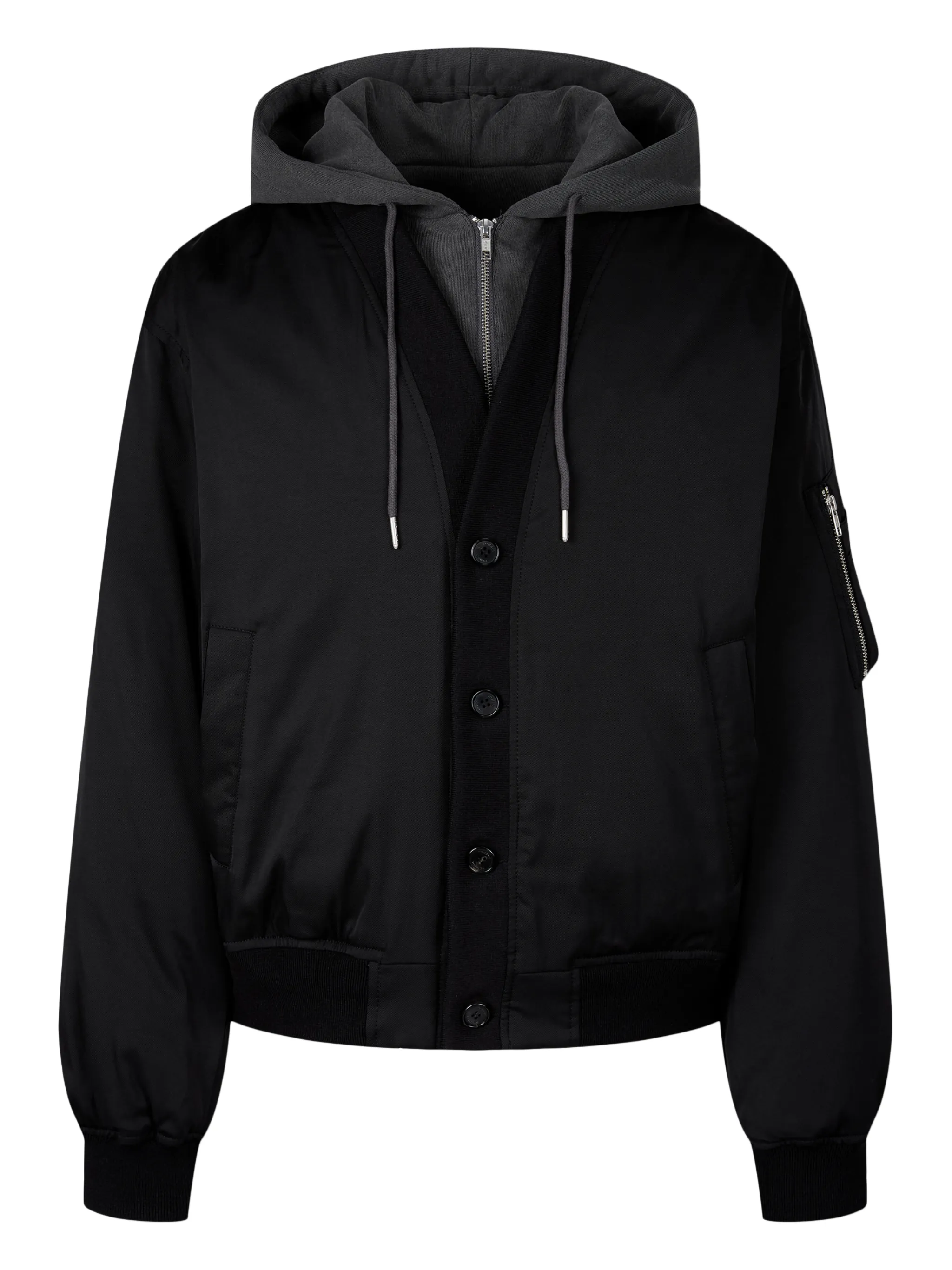 

Бомбер с V-образным вырезом Studio Tomboy, черный