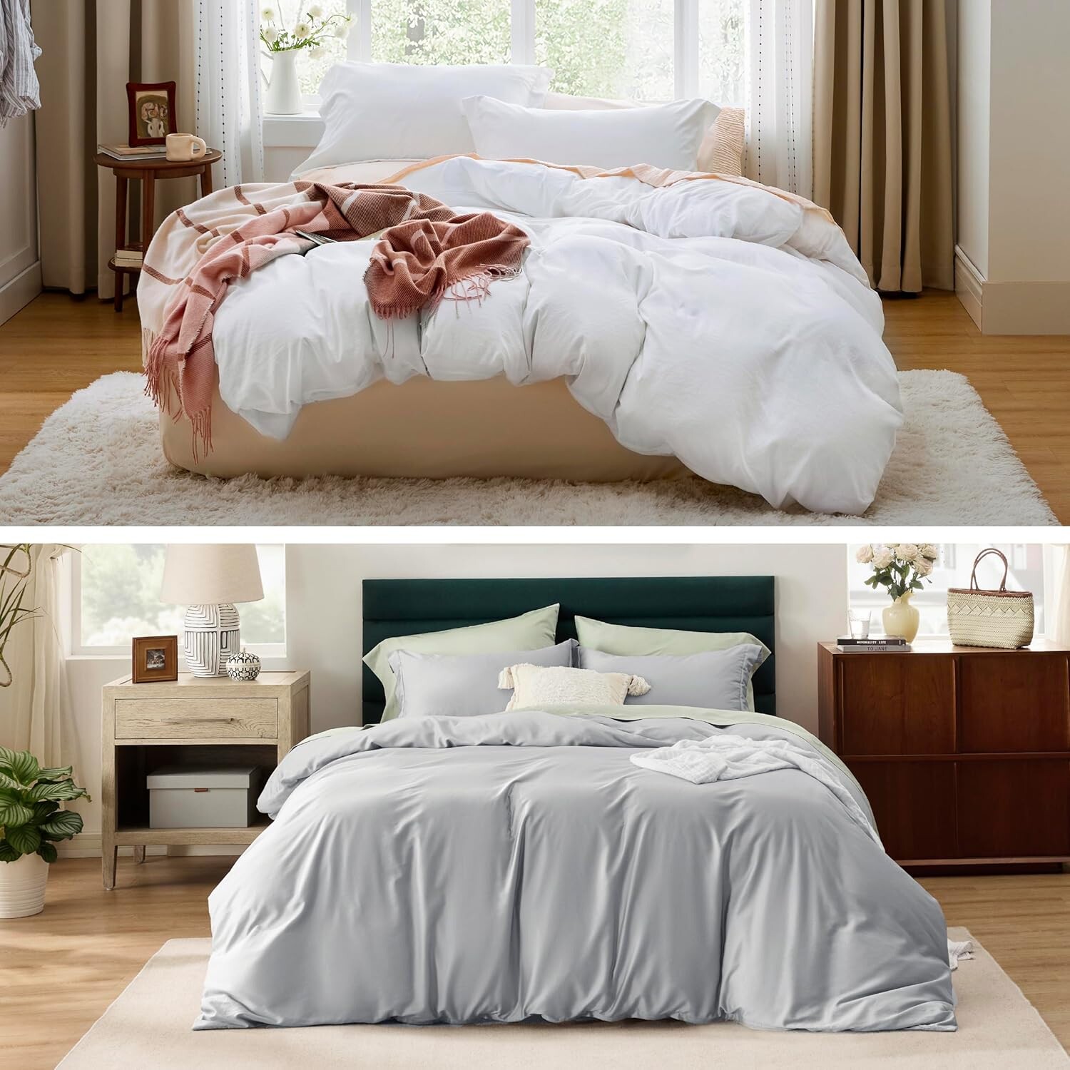 

Комплект пододеяльников размера «king-size» Bedsure — комплект мягких предварительно выстиранных пододеяльников и охлаждающего лиоцелл-хлопкового гибридного пододеяльника