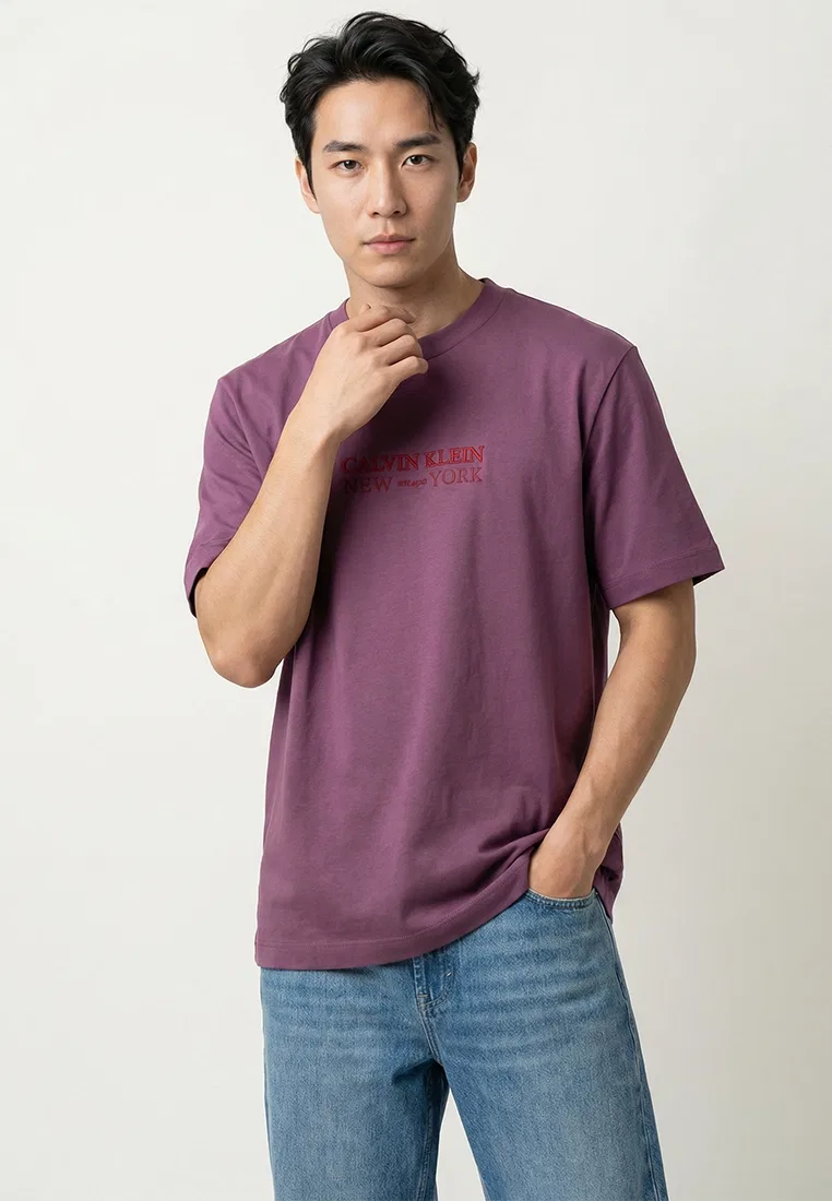 Футболка Calvin Klein Jeans, фиолетовый