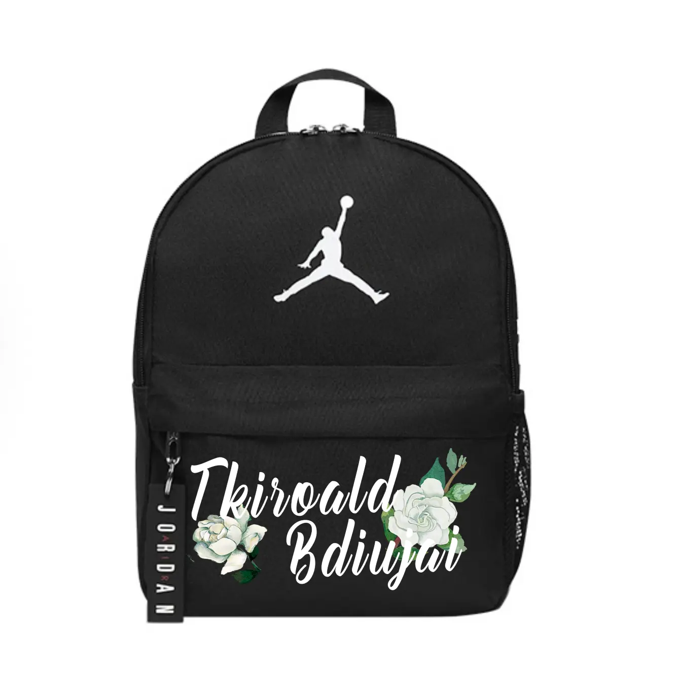 

Jordan Полиэстеровый рюкзак обычный унисекс черный, Floral