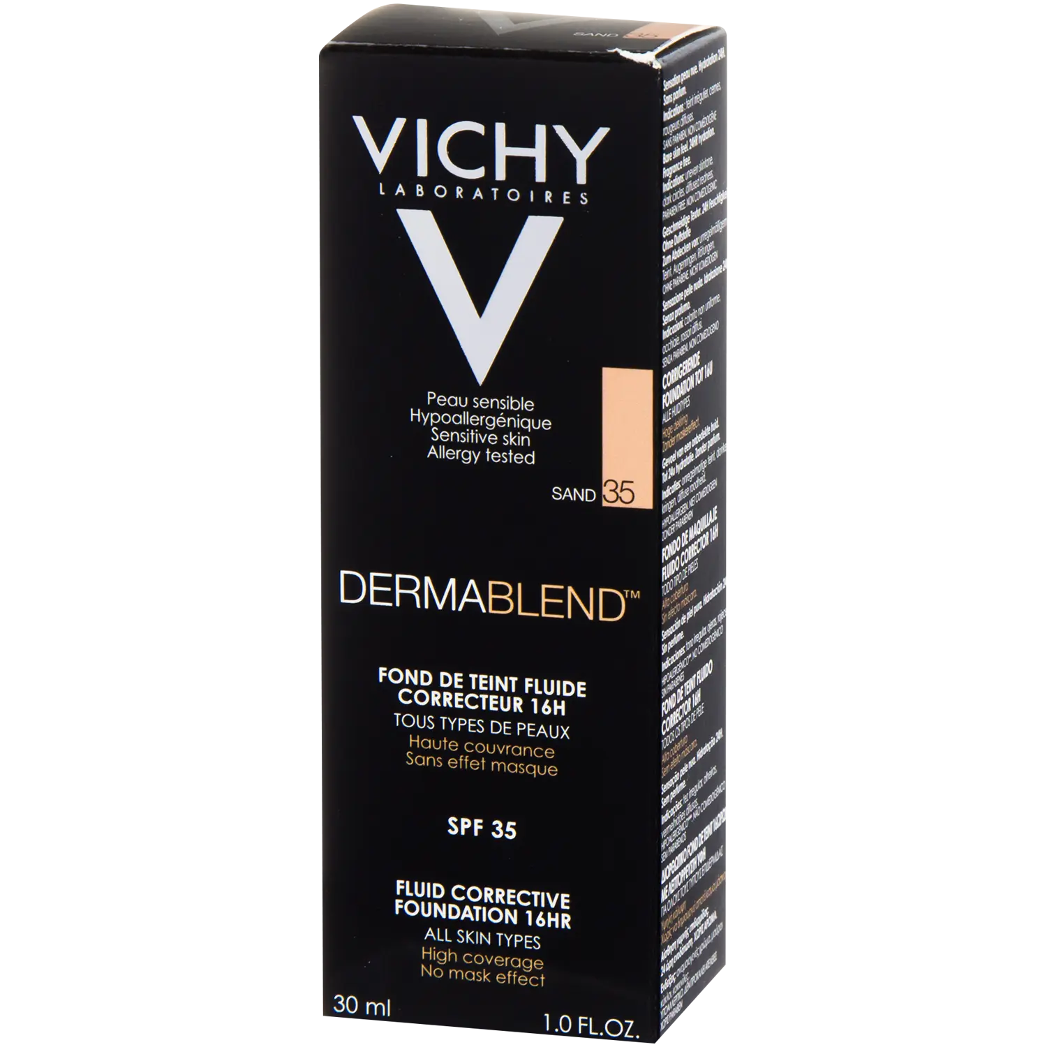 Корректирующая тональная основа для лица песок 35 Vichy Dermablend, 30 мл — фото 2