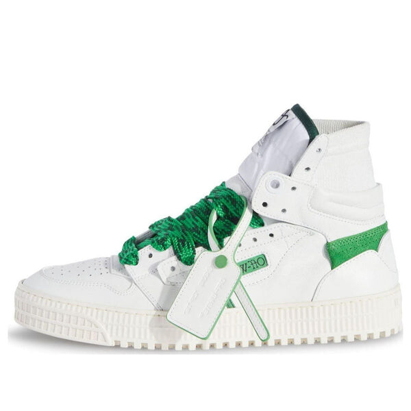 

Кроссовки 3.0 off court leather sneakers 'white green' Off-White, белый