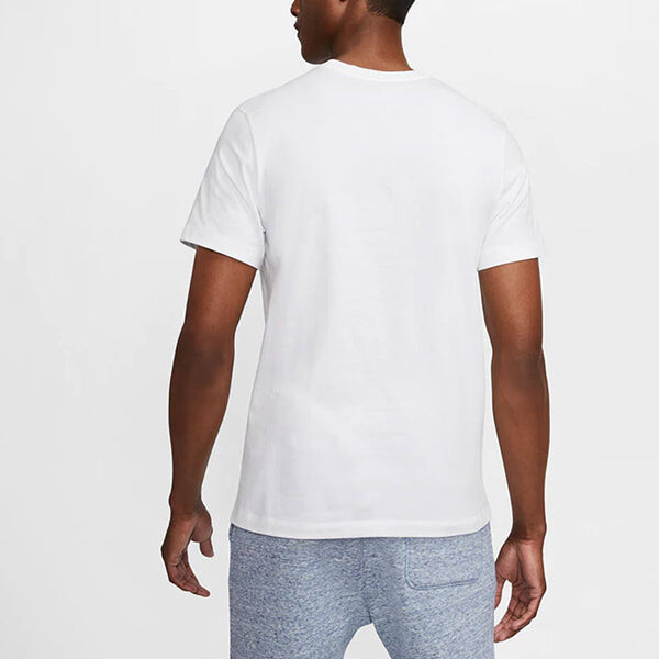 Футболка Nike Sportswear Embroidered Logo Micro Mark Solid Color Casual Round Neck Short Sleeve White, мультиколор — фото 4
