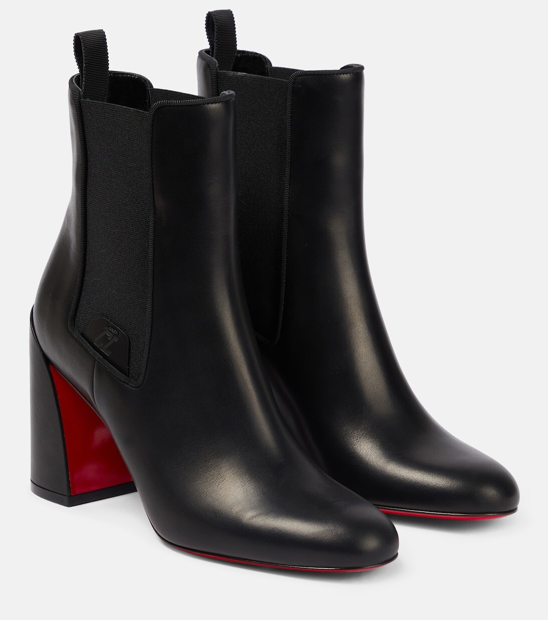 Кожаные ботильоны Christian Louboutin, черный