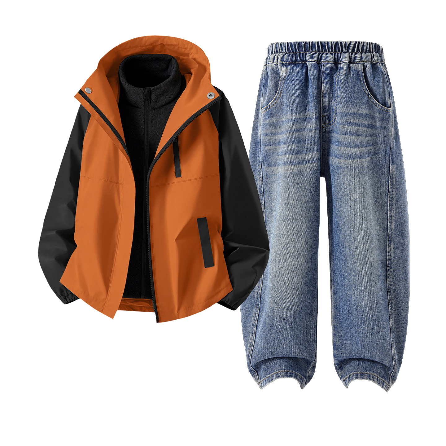 Детская повседневная спортивная одежда Disney, Di H Triangle Hook-And-Loop K Chestnut Brown+Solid Color Black+Solid Color Denim Blue — фото 2