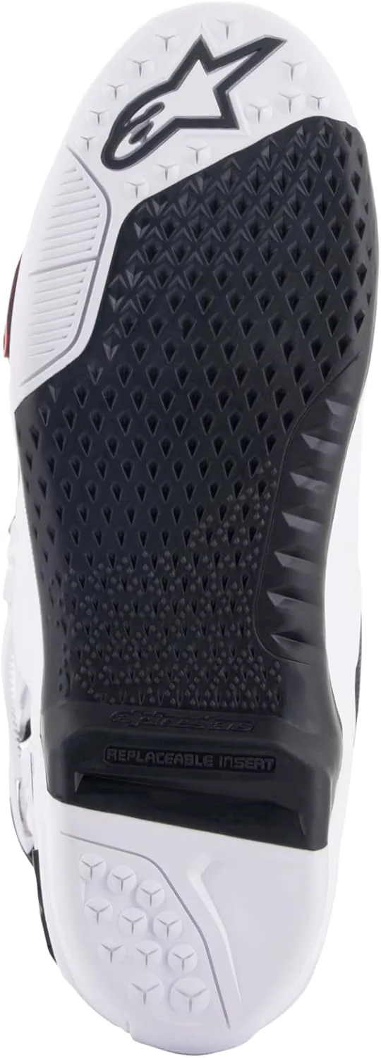 Мотокроссовые ботинки Alpinestars Tech 10 Supervented для мужчин, белый/ярко-красный — фото 3
