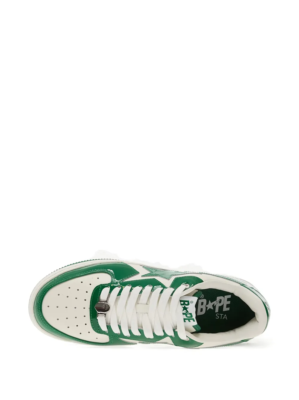 Кроссовки Bape Sta #1 на шнуровке со звездой A Bathing Ape, зеленый — фото 4
