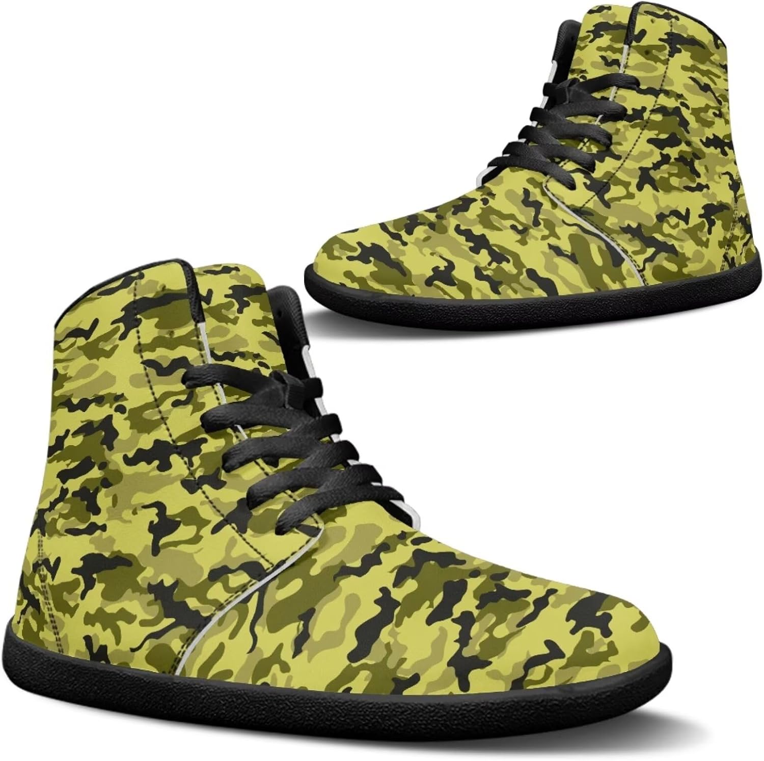 

Мужские высокие кроссовки Jeiento с камуфляжным принтом, широкий размер, босоножки, повседневная обувь для прогулок, зеленый
