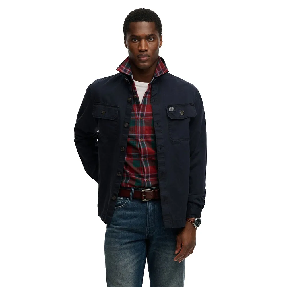 

Рубашка-куртка Superdry с двумя карманами, синий