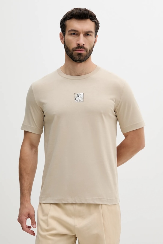 

Хлопковая футболка Marc O'Polo, бежевый