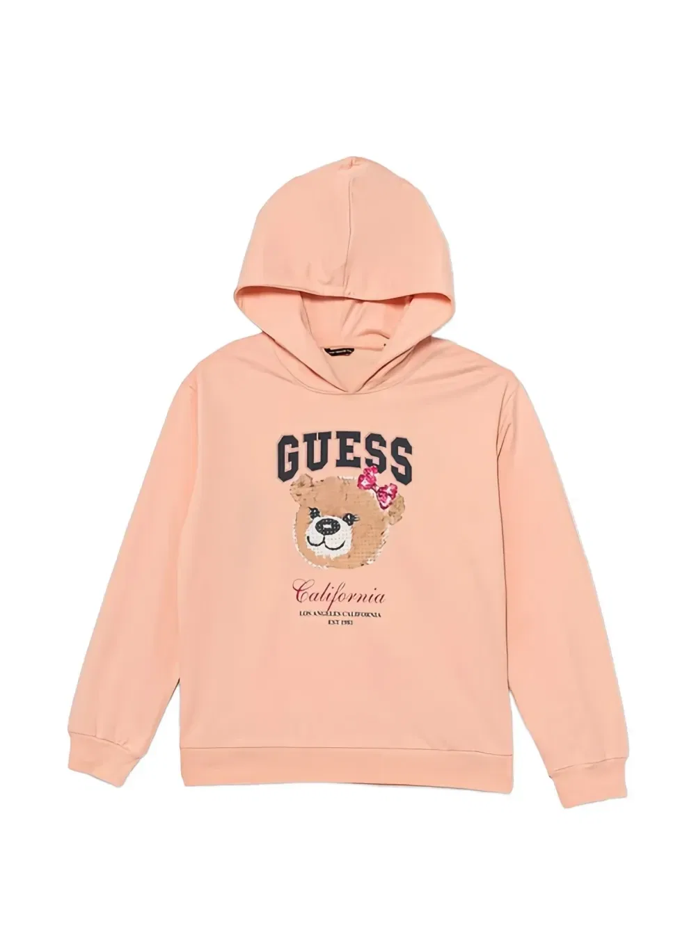 Худи с капюшоном и графическим принтом GUESS Kids, оранжевый