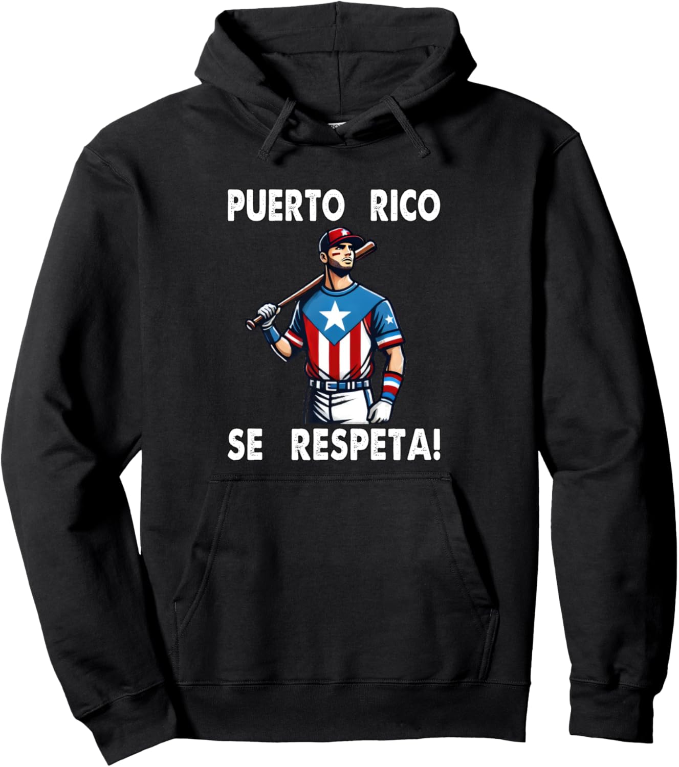 

Толстовка бейсболиста с флагом Пуэрто-Рико Se Respta Boricua Puerto Rico Se Respeta Collection, More Here, черный