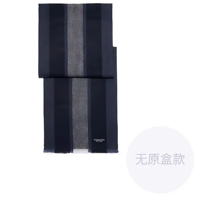 

COACH Шарф унисекс синий черный серый, Blue Black Gray