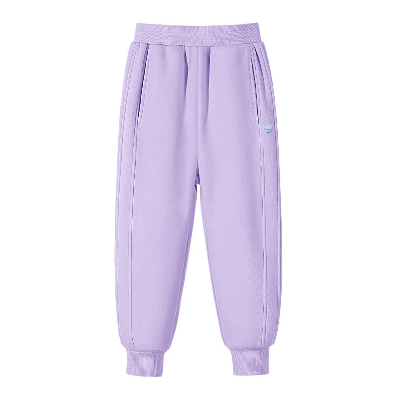 Детские спортивные штаны Moderate WARRIOR, [Thin Fleece]Light Purple/H Blue White Line K