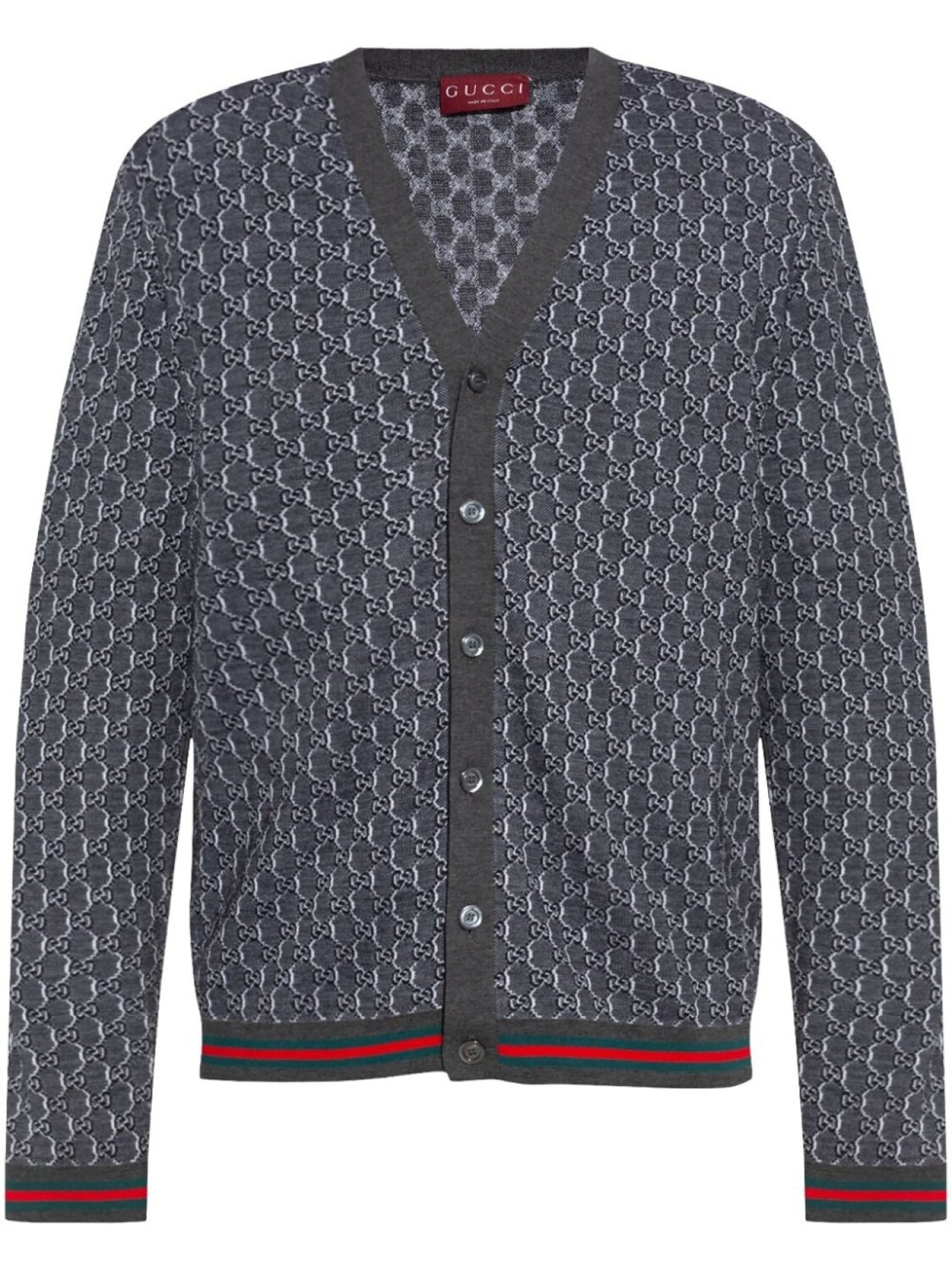 

Gucci кардиган с логотипом GG, серый