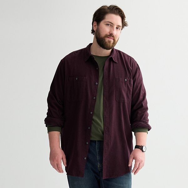 

Фланелевая рубашка с длинным рукавом Big & tall super soft brushed Sonoma Goods For Life, Plum