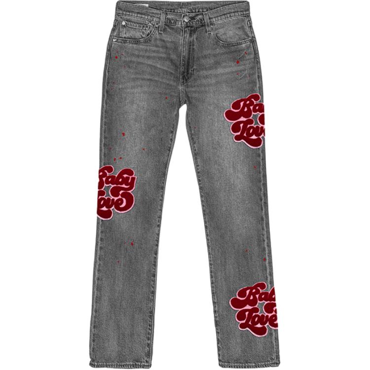 

Levi's прямые брюки джинсы mid rise свободного кроя stretch unisex Levis, черный