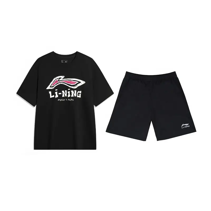 

LINING Повседневная спортивная одежда Unisex Black+Black