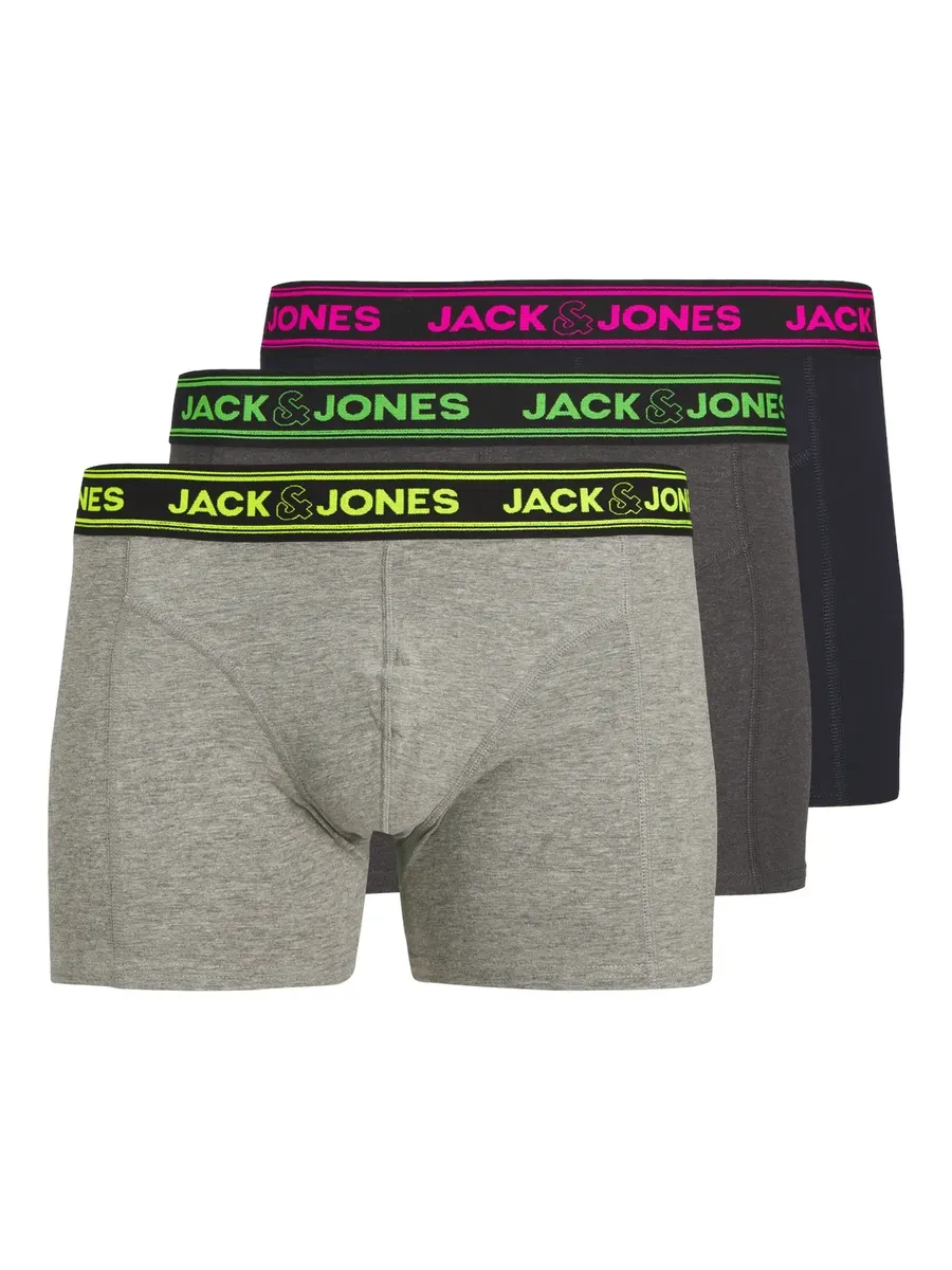 

Jack & Jones Сундук "JACETHAN SOLID TRUNKS 3 PACK SN" (упаковка, 3 шт.), цвет Dark Grey Melange Pack:Navy Blazer - Light Grey Melange
