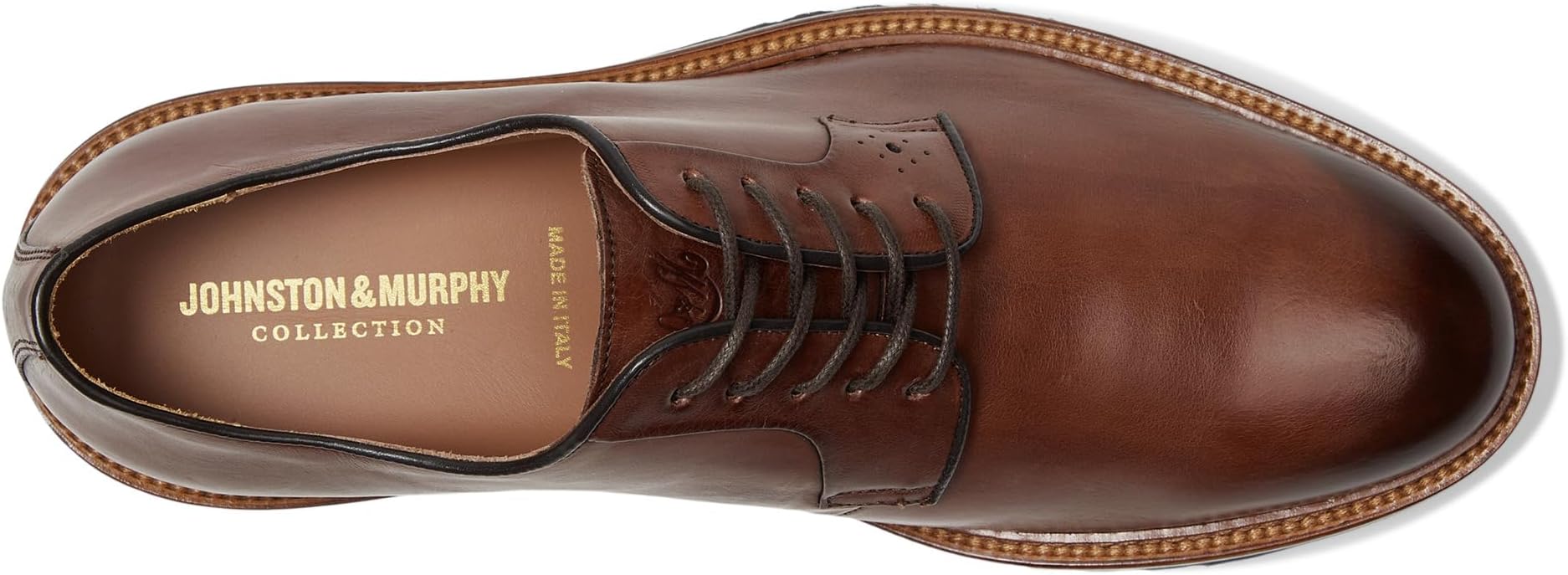 Оксфорды Johnston & Murphy Collection Men's Hartford Plain Toe, Tan Italian Calfskin — фото 2