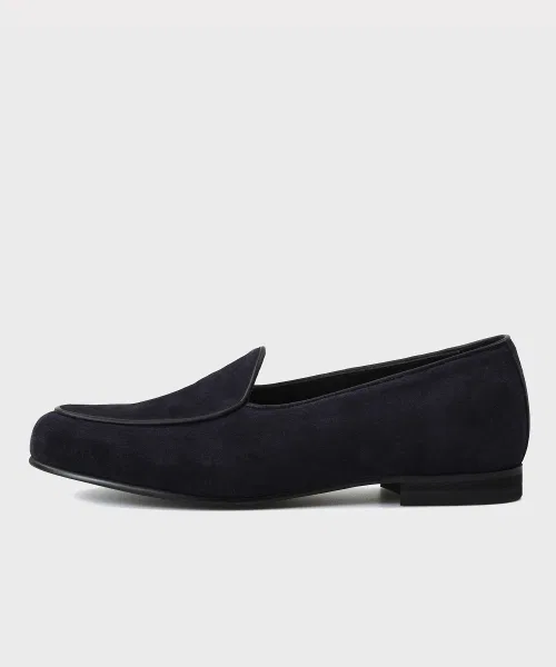 Мужские замшевые лоферы JOSEPHT PARIS NAVY серые
