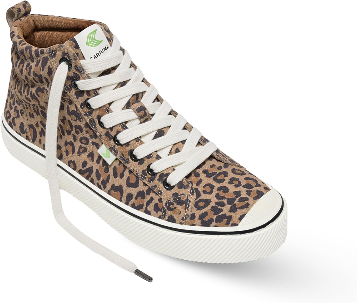 

Кроссовки Cariuma OCA High Suede, удобная обувь для мужчин, легкая и экологичная, универсальная повседневная обувь с 100 веганскими стельками, резиновая подошва, Leopard Print