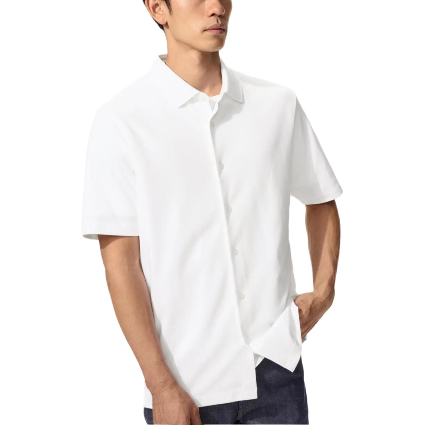 Футболка-поло unisex AIRism UNIQLO, белый