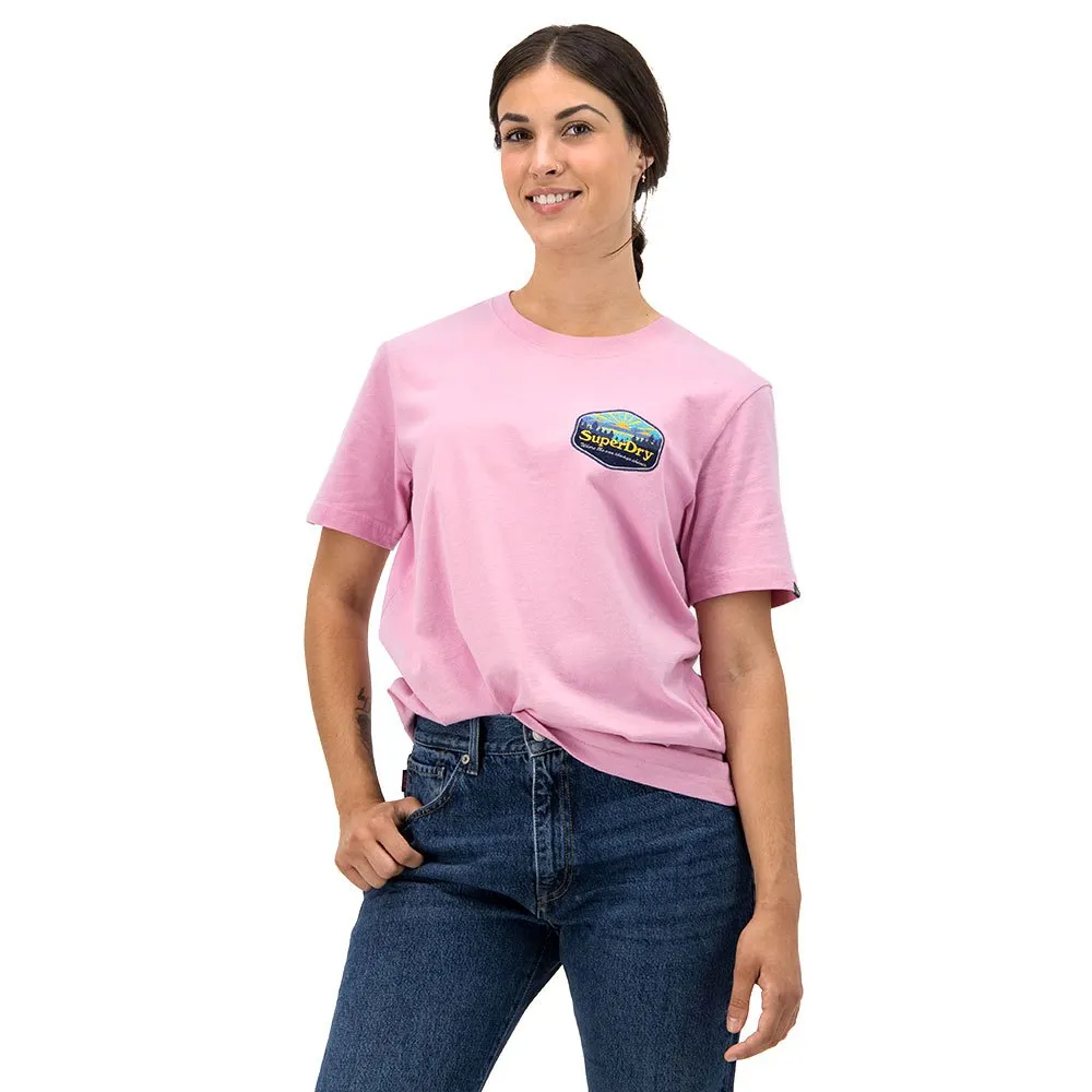 Футболка Superdry Vintage Travel, розовый — фото 2