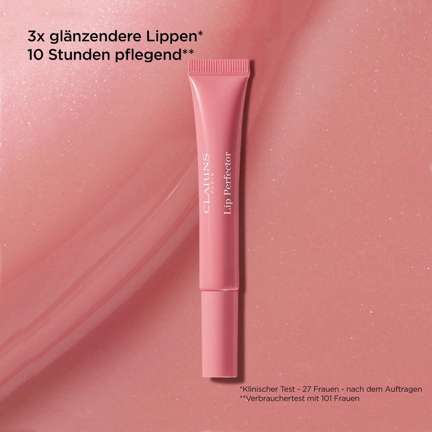 Бальзам для губ lip perfector Clarins, 07 - toffee pink shimmer, объем 12 мл — фото 3
