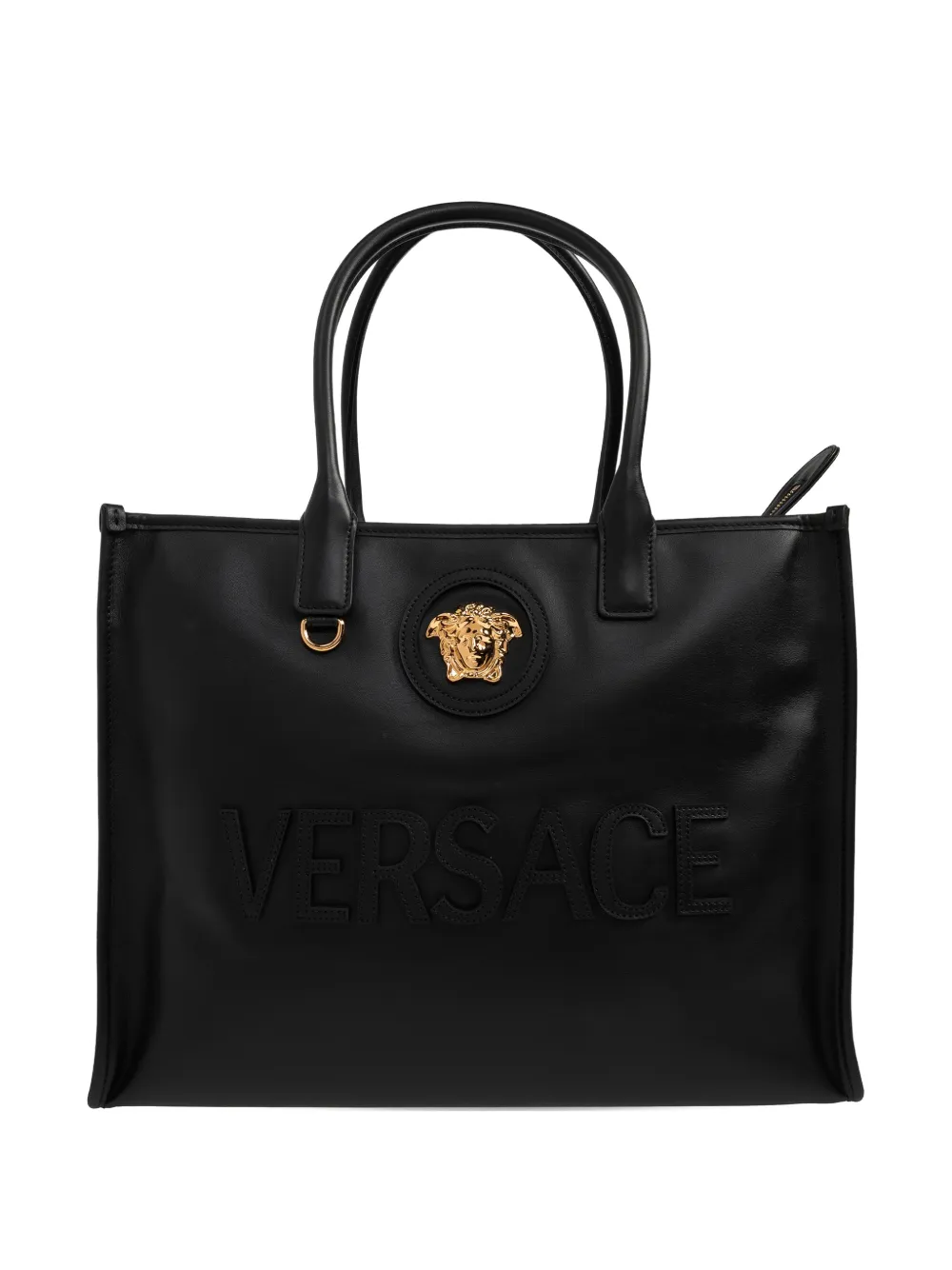 

Сумка-тоут с пластиной Медузы Versace, черный