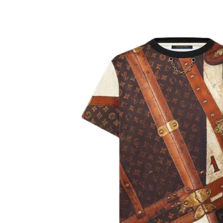 Футболка женская Louis Vuitton, коричневый — фото 4