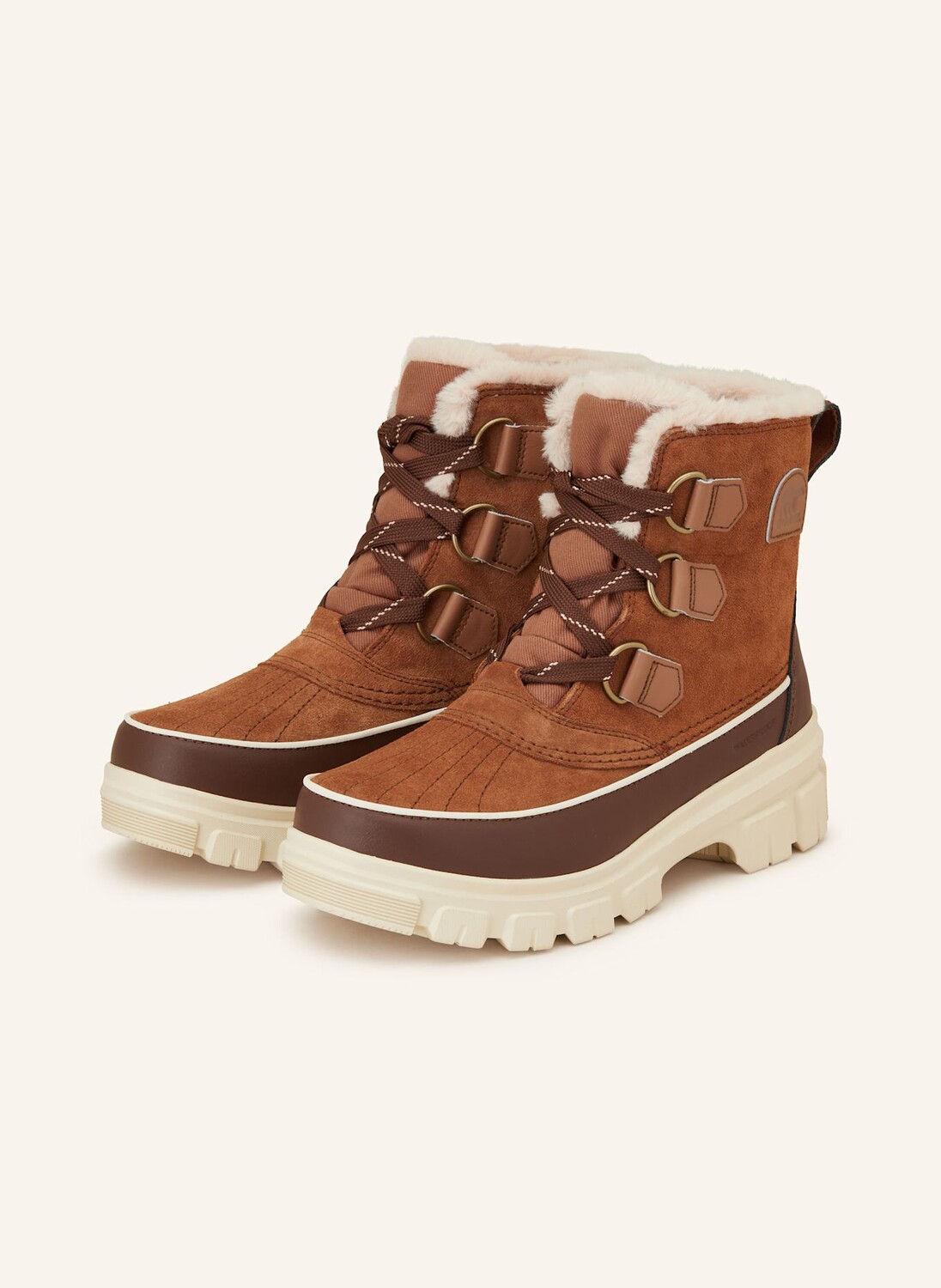 Ботинки женские Sorel на шнуровке, коричневый
