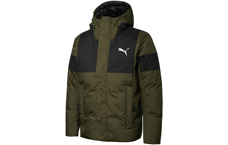 

PUMA Пуховик зимний мужской темно-оливковый, Dark Olive