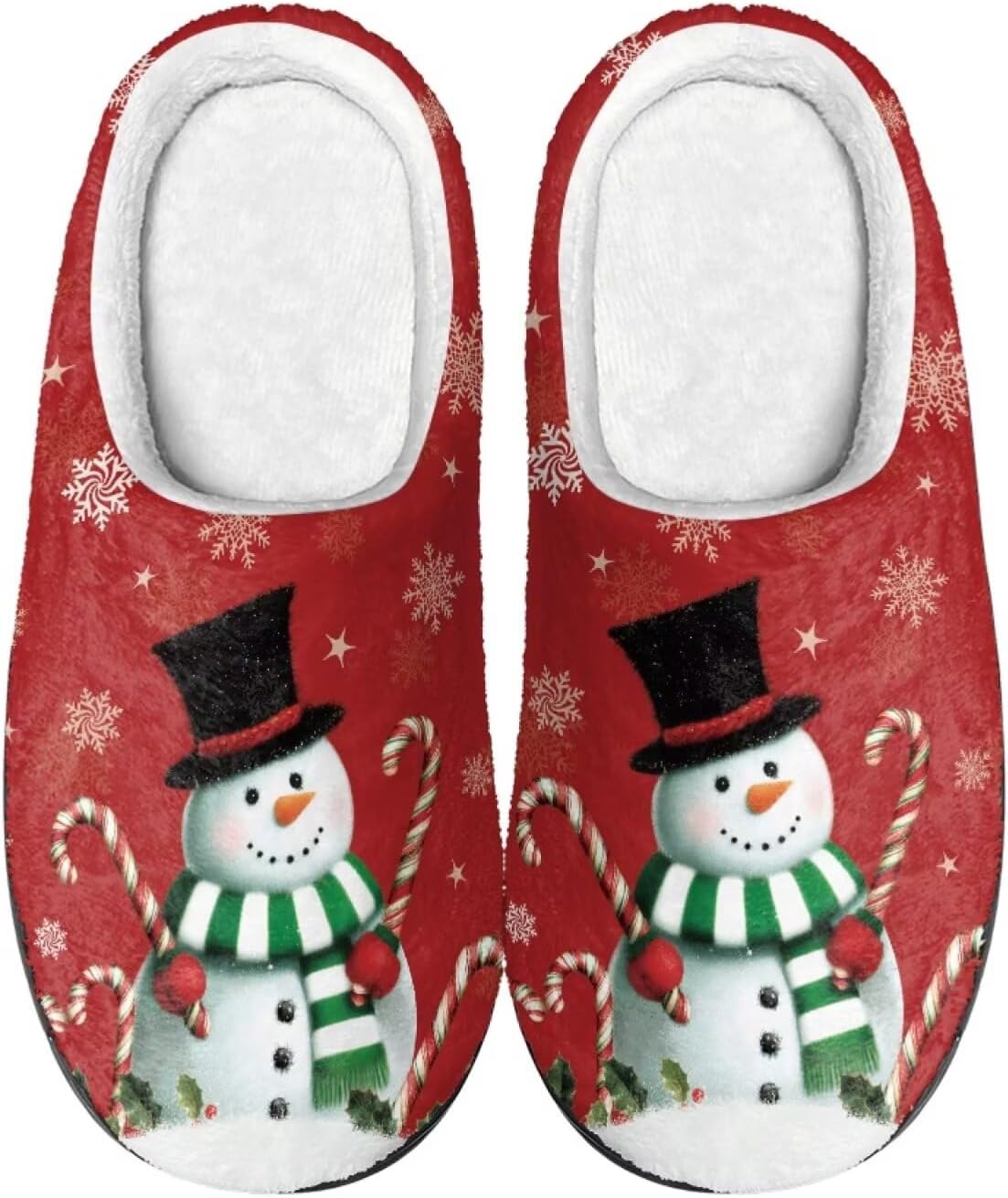 

Домашние тапочки Lotusorchid для женщин и мужчин, уютные пушистые фланелевые тапочки для дома и улицы, стираемые, теплые, с эффектом памяти, с открытой пяткой, красный