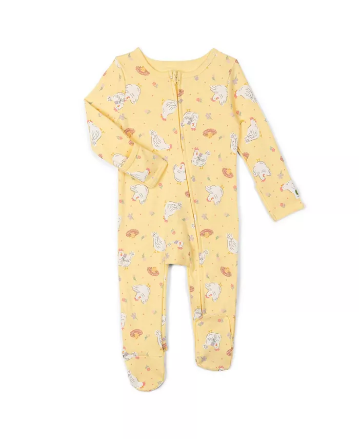 

Детский комбинезон для сна с молнией и рельефным узором Baby Girls Animals John Deere, желтый