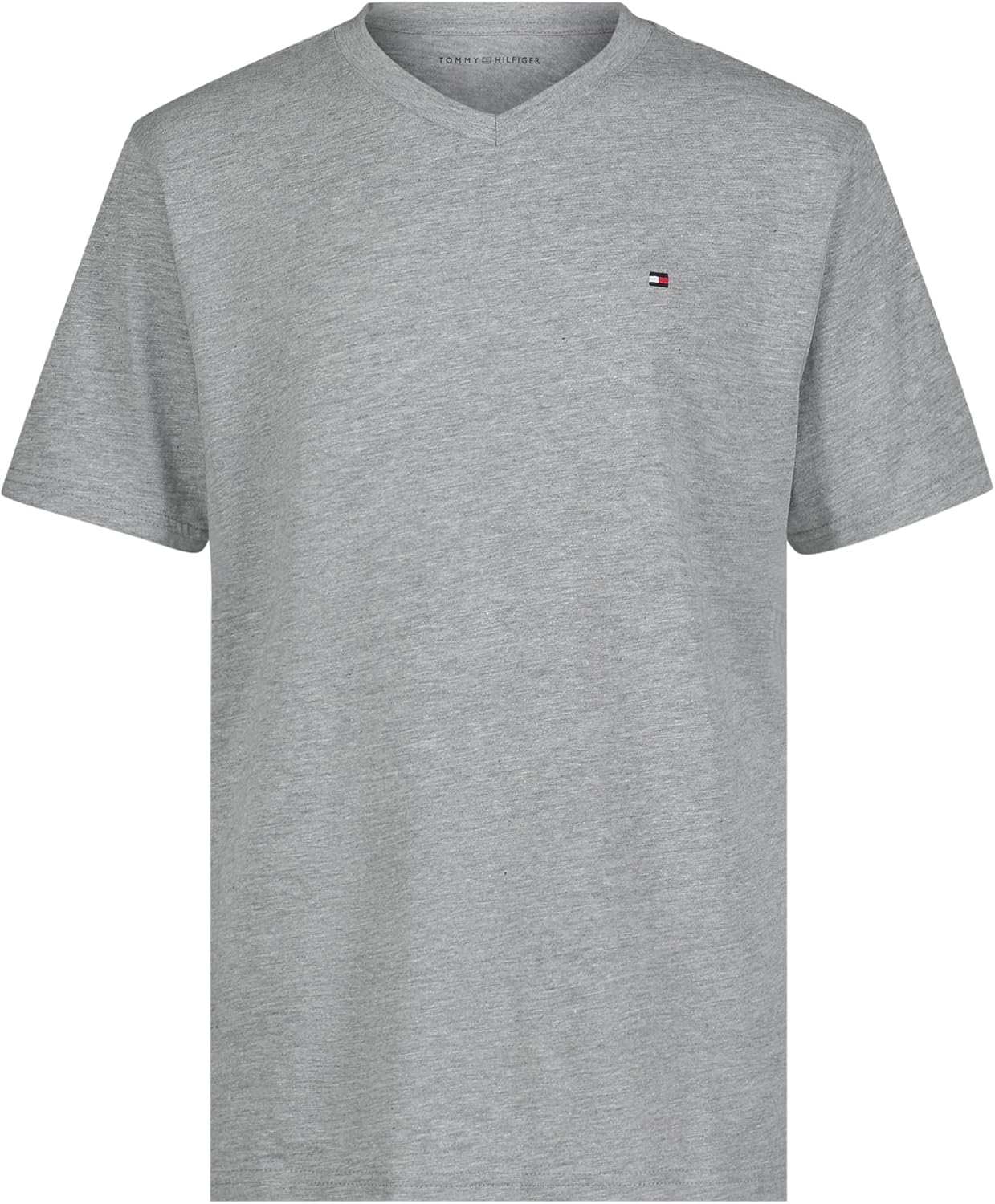 

Футболка Tommy Hilfiger Boys с коротким рукавом и V-образным вырезом, мягкая, удобная, свободного кроя, Grey Heather, Серый, Футболка Tommy Hilfiger Boys с коротким рукавом и V-образным вырезом, мягкая, удобная, свободного кроя, Grey Heather