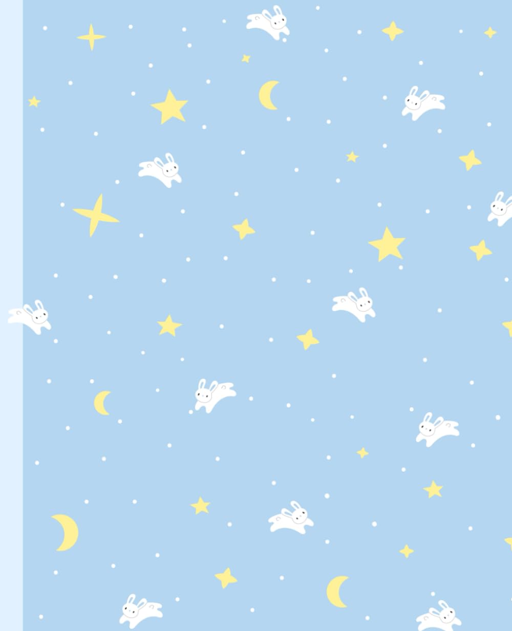 

Kawaii Anime Stationery Journal / Blue Japanese Manga Design with Bunny, Moon, and Stars / Wide Ruled Lined Paper Notebook (7.5" x 9.25") - 110 Pages ... for Girls, Women, Students, and Anime Lovers (Independently published)