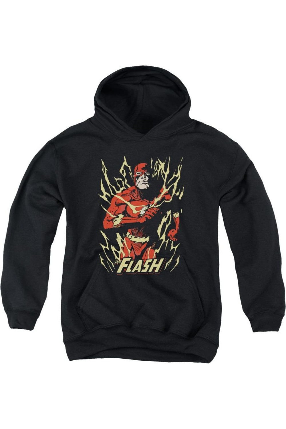

Молодежная толстовка с капюшоном Justice League of America Flash Flare Gildan, черный