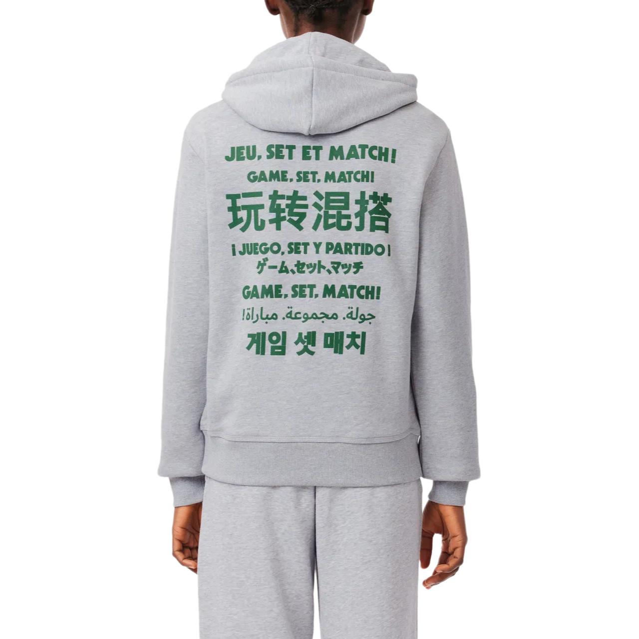 Хлопковый худи с принтом-слоганом LACOSTE, серый серый — фото 4