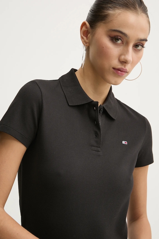 

Поло Tommy Jeans, черный